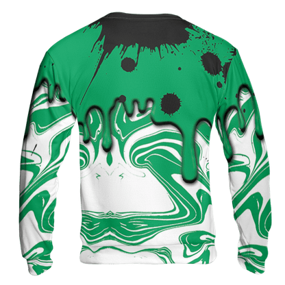 Lucky Green 5s Sweatshirt Match Move In Silence 3D All-Over Print Color Splash - NastyJamz