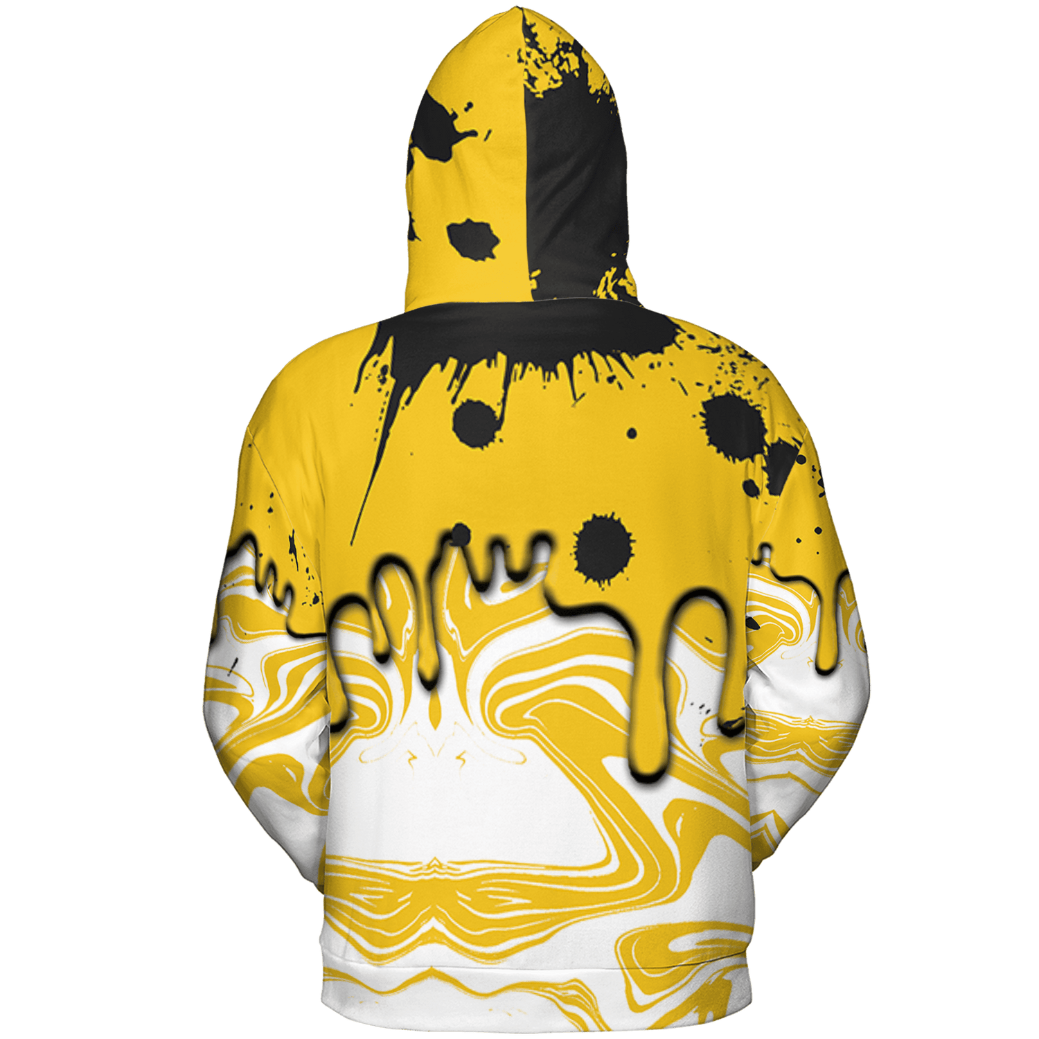 Yellow Ochre 6s Hoodie Match Move In Silence 3D All-Over Print Color Splash - NastyJamz