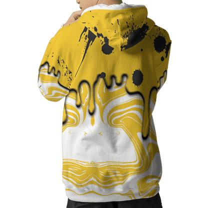 Yellow Ochre 6s Hoodie Match Move In Silence 3D All-Over Print Color Splash - NastyJamz