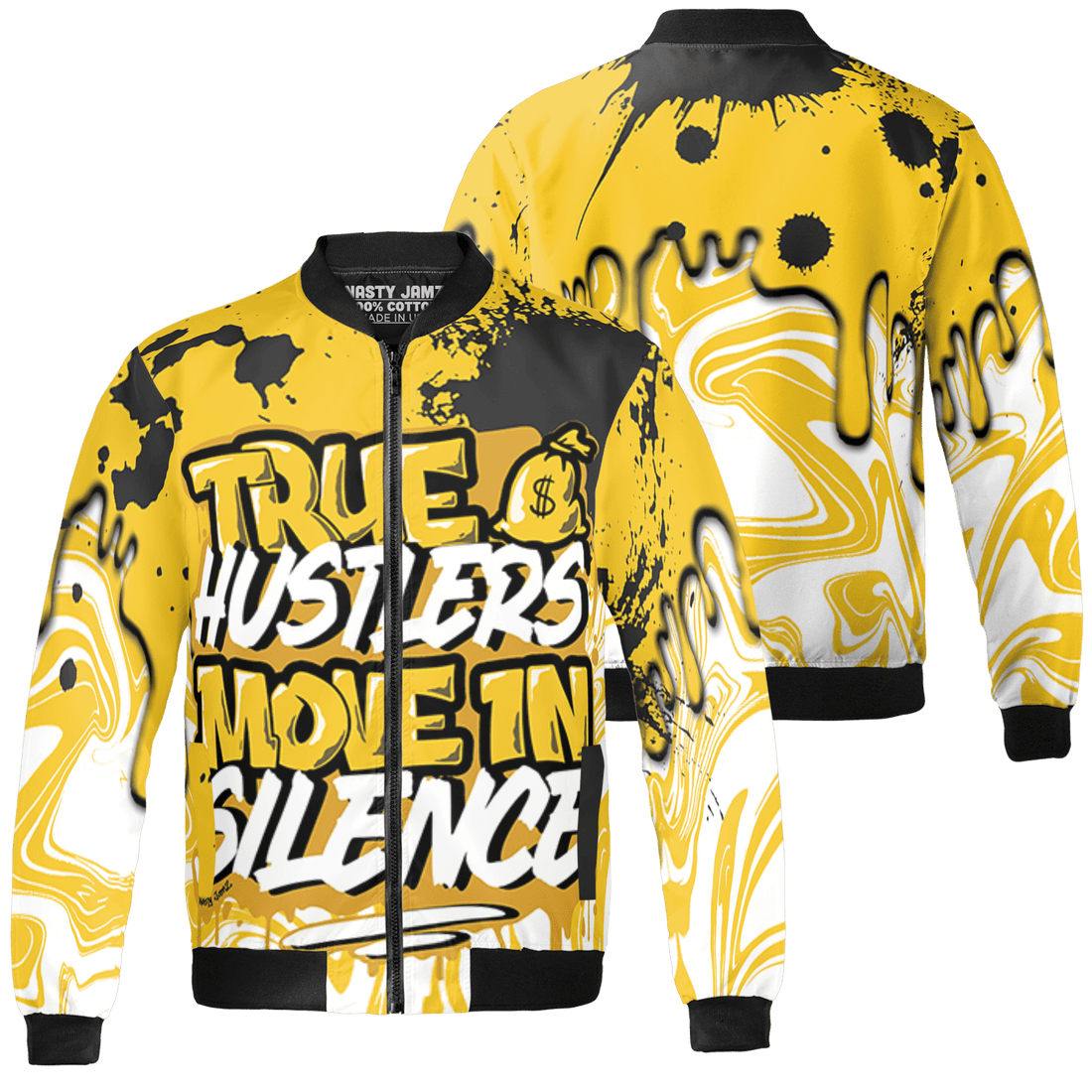 Yellow Ochre 6s Jacket Match Move In Silence 3D All-Over Print Color Splash - NastyJamz