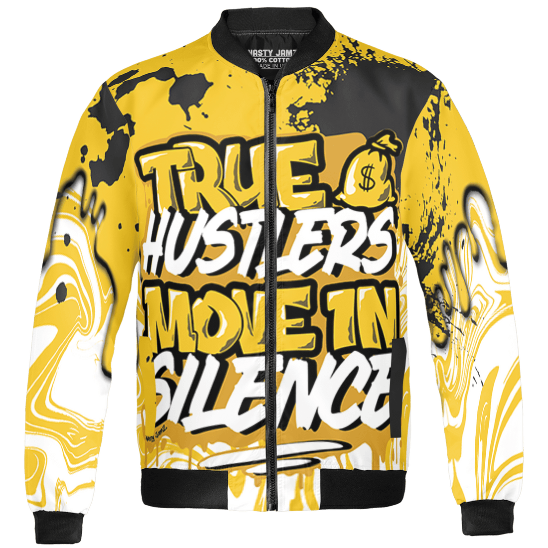 Yellow Ochre 6s Jacket Match Move In Silence 3D All-Over Print Color Splash - NastyJamz