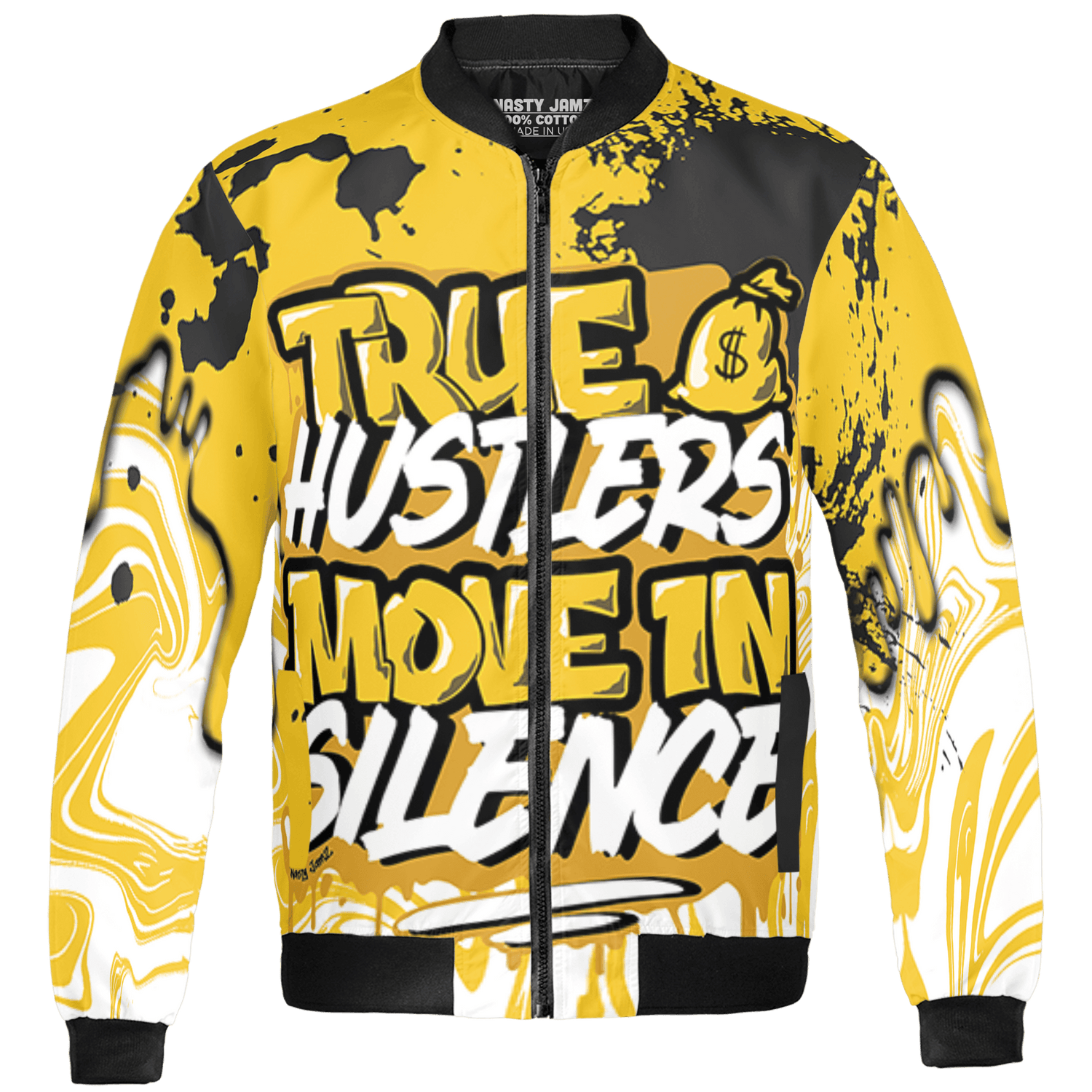 Yellow Ochre 6s Jacket Match Move In Silence 3D All-Over Print Color Splash - NastyJamz