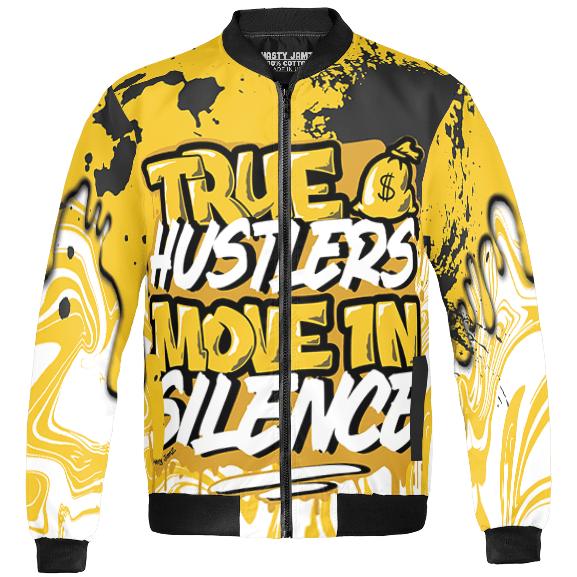 Yellow Ochre 6s Jacket Match Move In Silence 3D All-Over Print Color Splash - NastyJamz