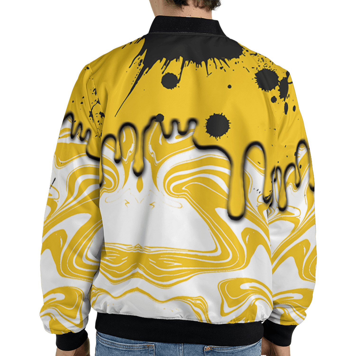 Yellow Ochre 6s Jacket Match Move In Silence 3D All-Over Print Color Splash - NastyJamz