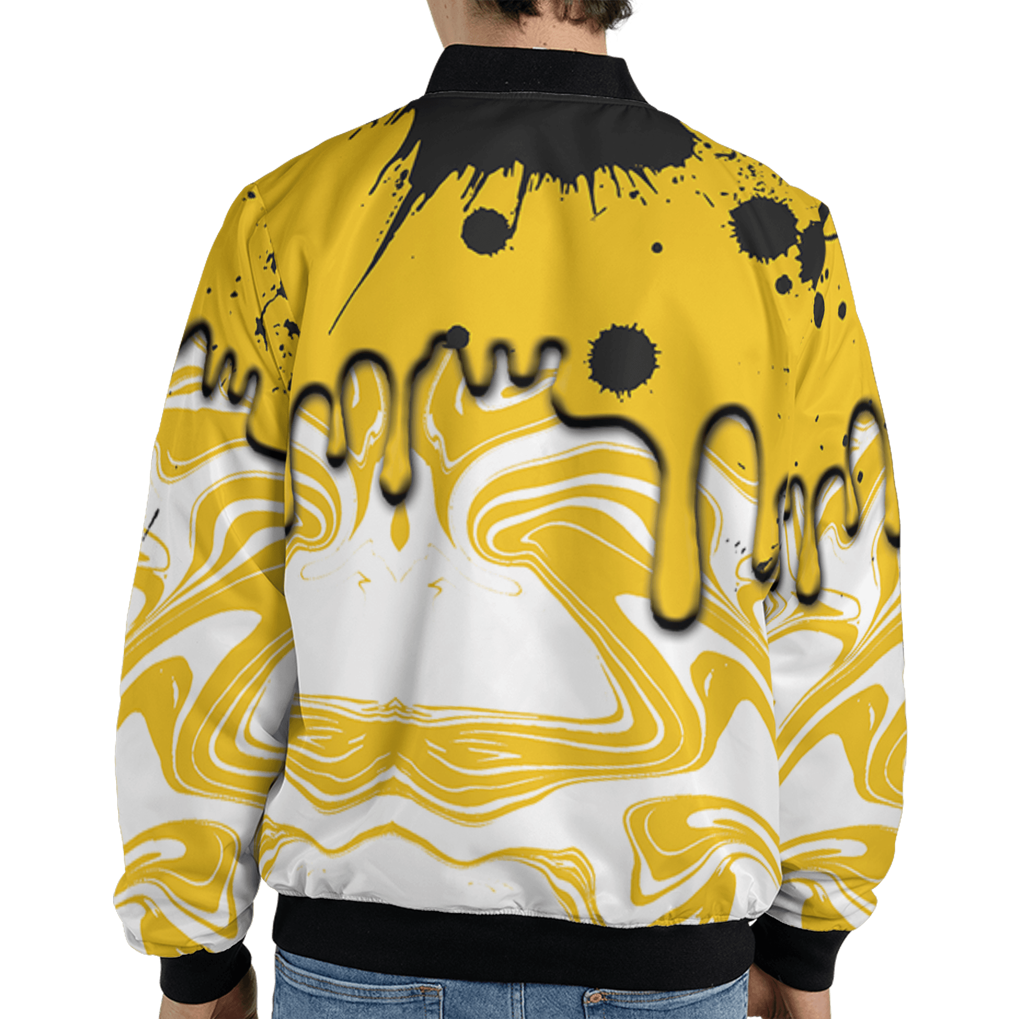 Yellow Ochre 6s Jacket Match Move In Silence 3D All-Over Print Color Splash - NastyJamz