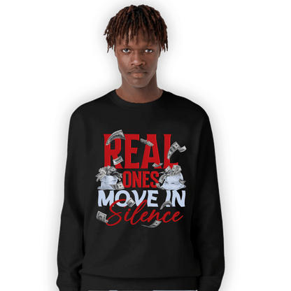 Cherry 11s Sweatshirt Match Move In Silence Money - NastyJamz
