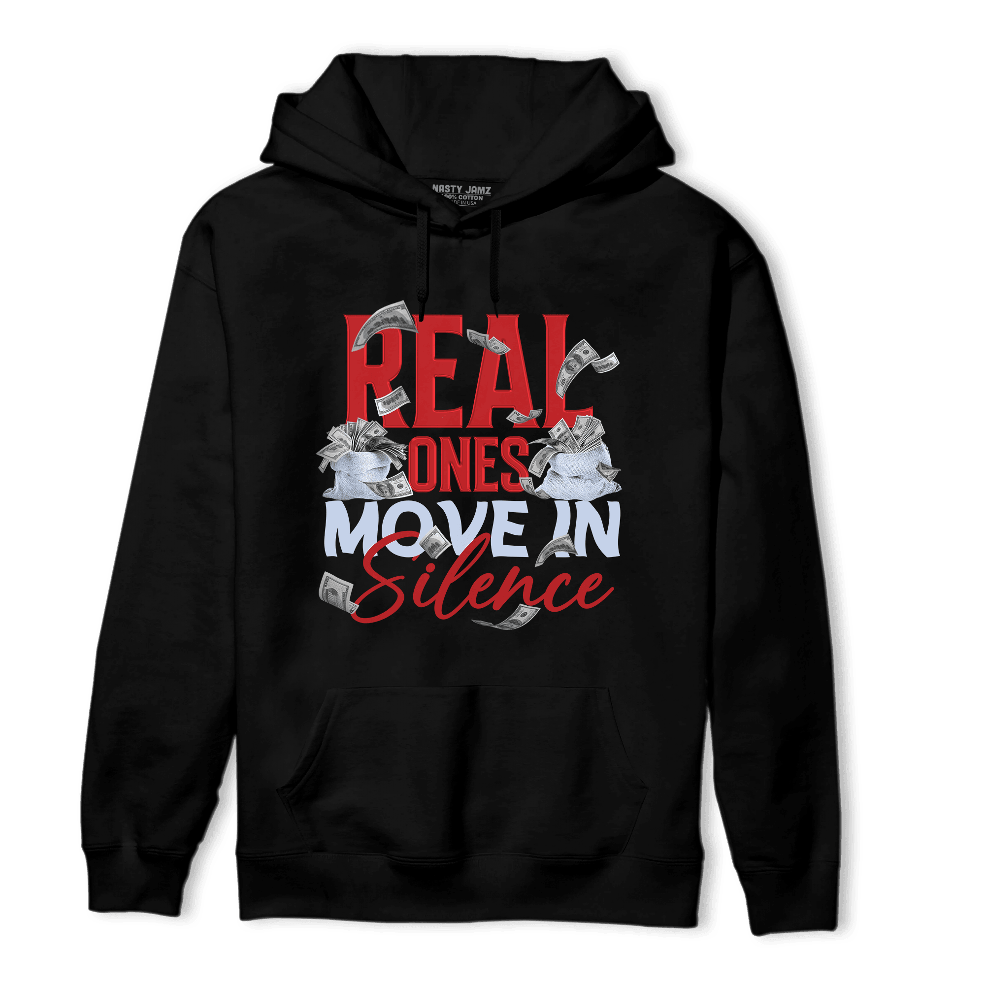 Cherry 11s Hoodie Match Move In Silence Money - NastyJamz