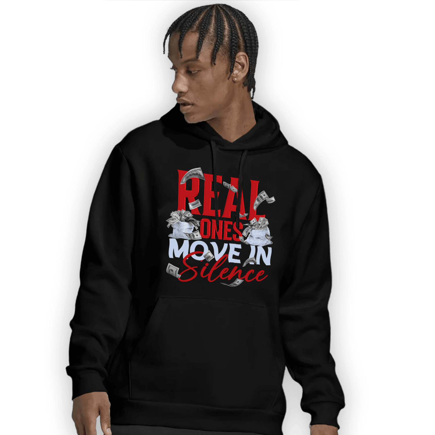 Cherry 11s Hoodie Match Move In Silence Money - NastyJamz