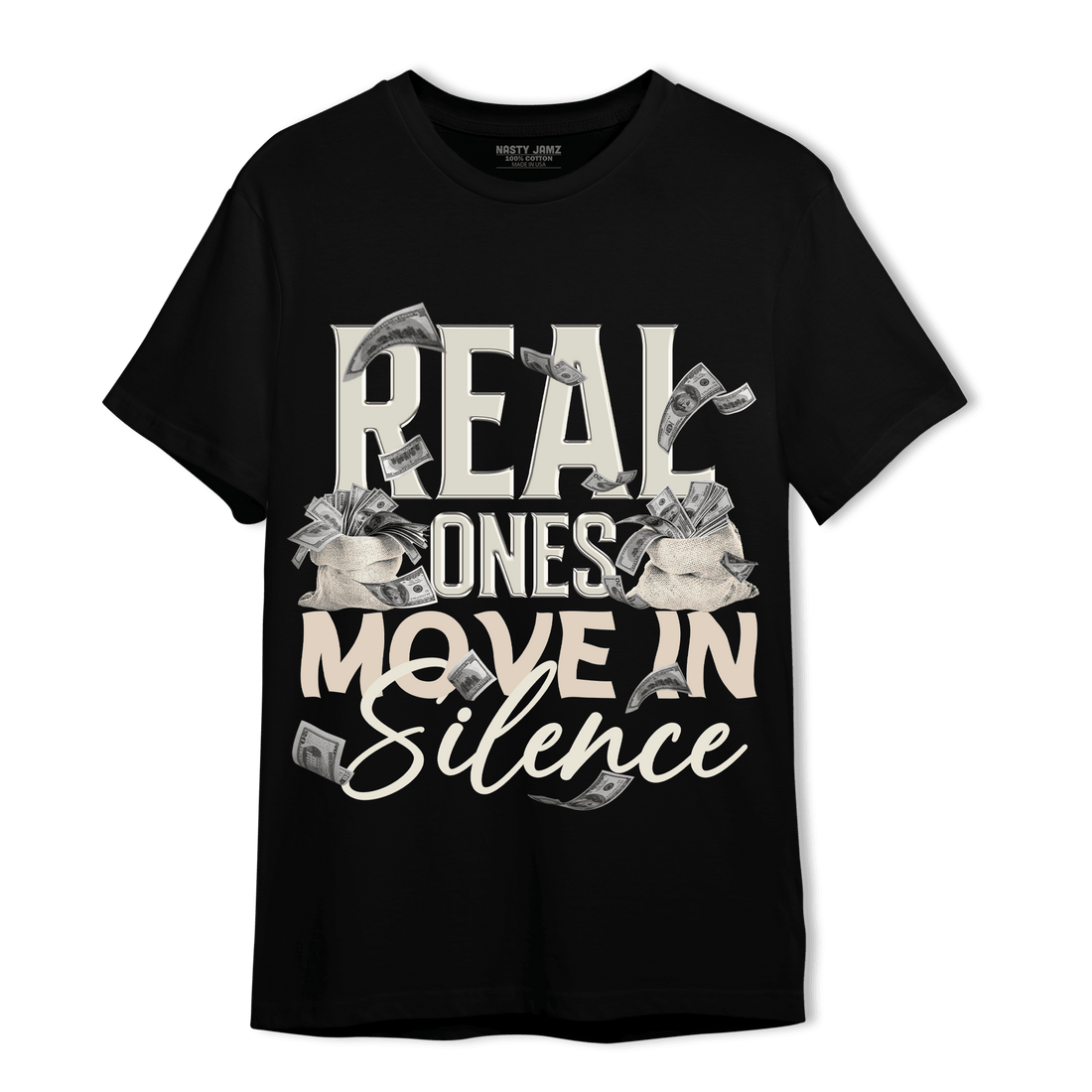 Neapolitan 11s T Shirt Match Move In Silence Money - NastyJamz