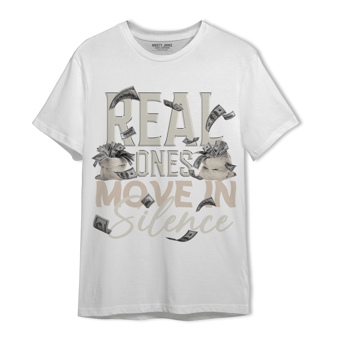 Neapolitan 11s T Shirt Match Move In Silence Money - NastyJamz