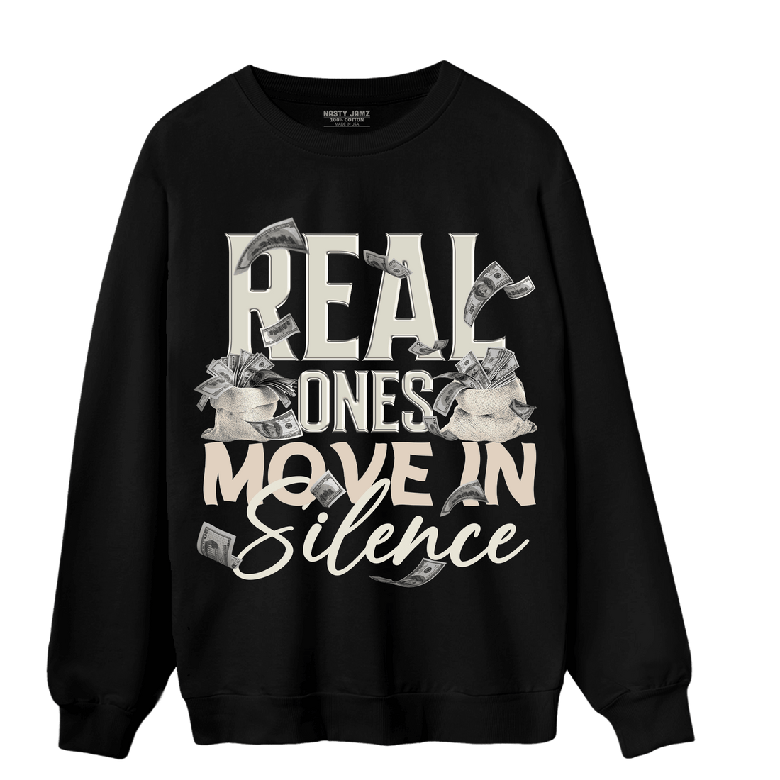 Neapolitan 11s Sweatshirt Match Move In Silence Money - NastyJamz