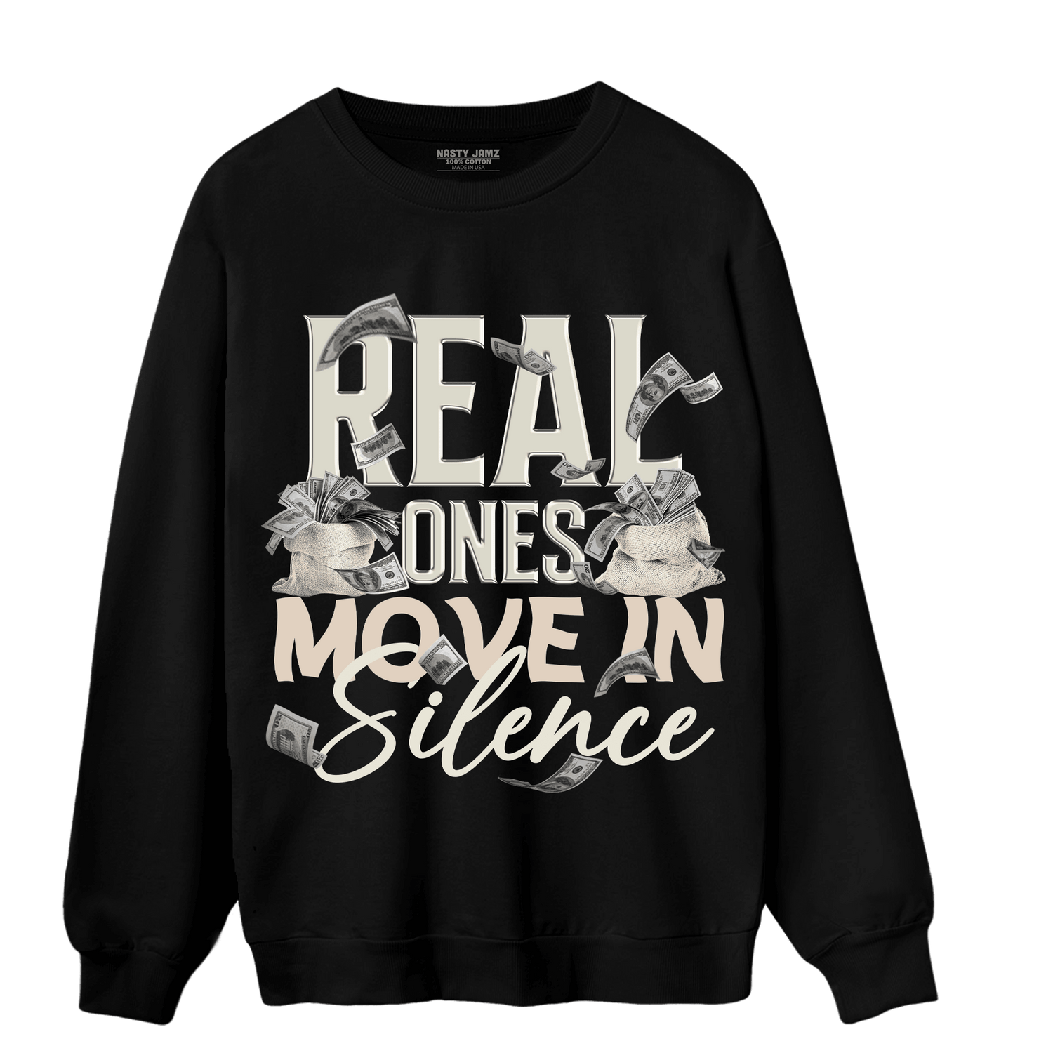 Neapolitan 11s Sweatshirt Match Move In Silence Money - NastyJamz