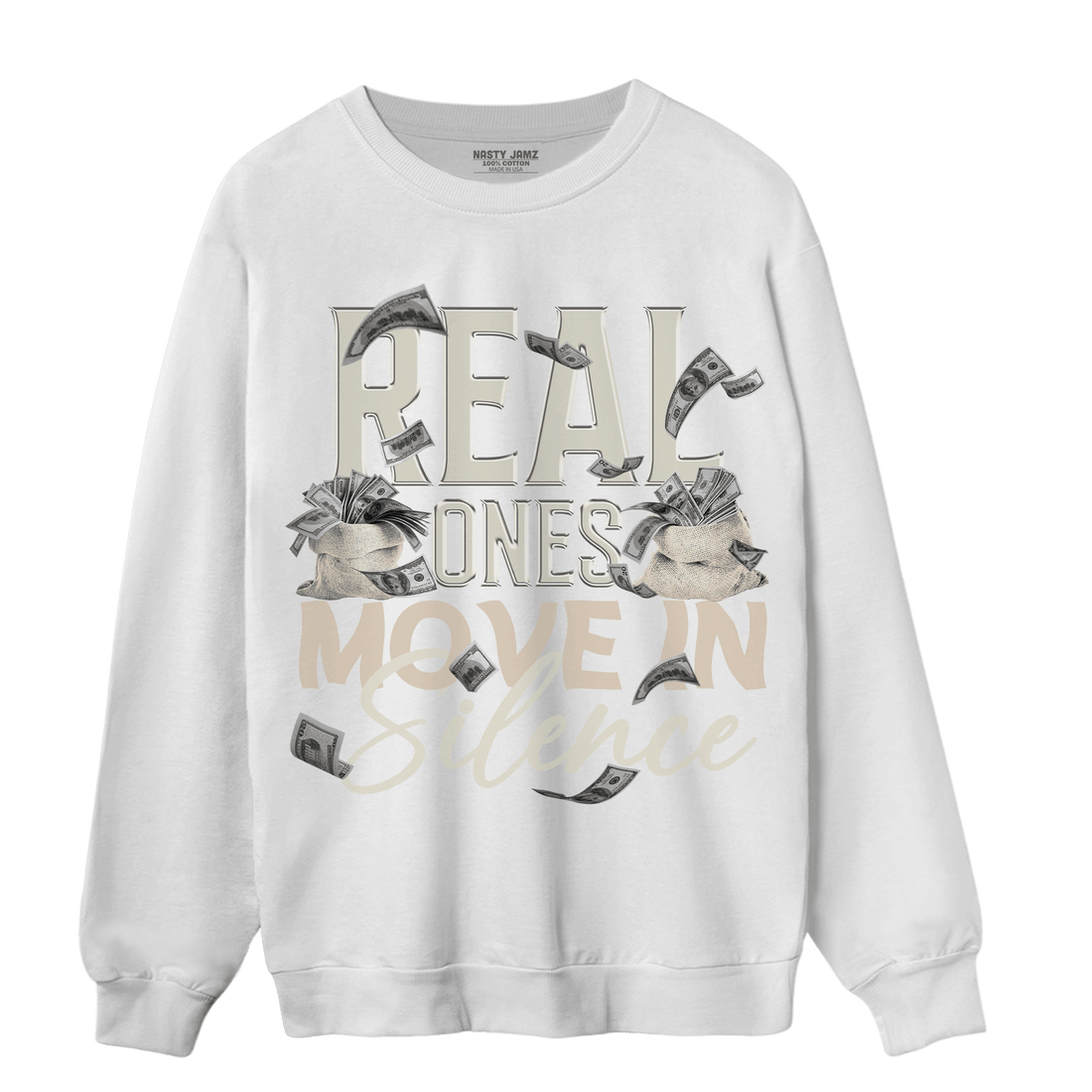 Neapolitan 11s Sweatshirt Match Move In Silence Money - NastyJamz