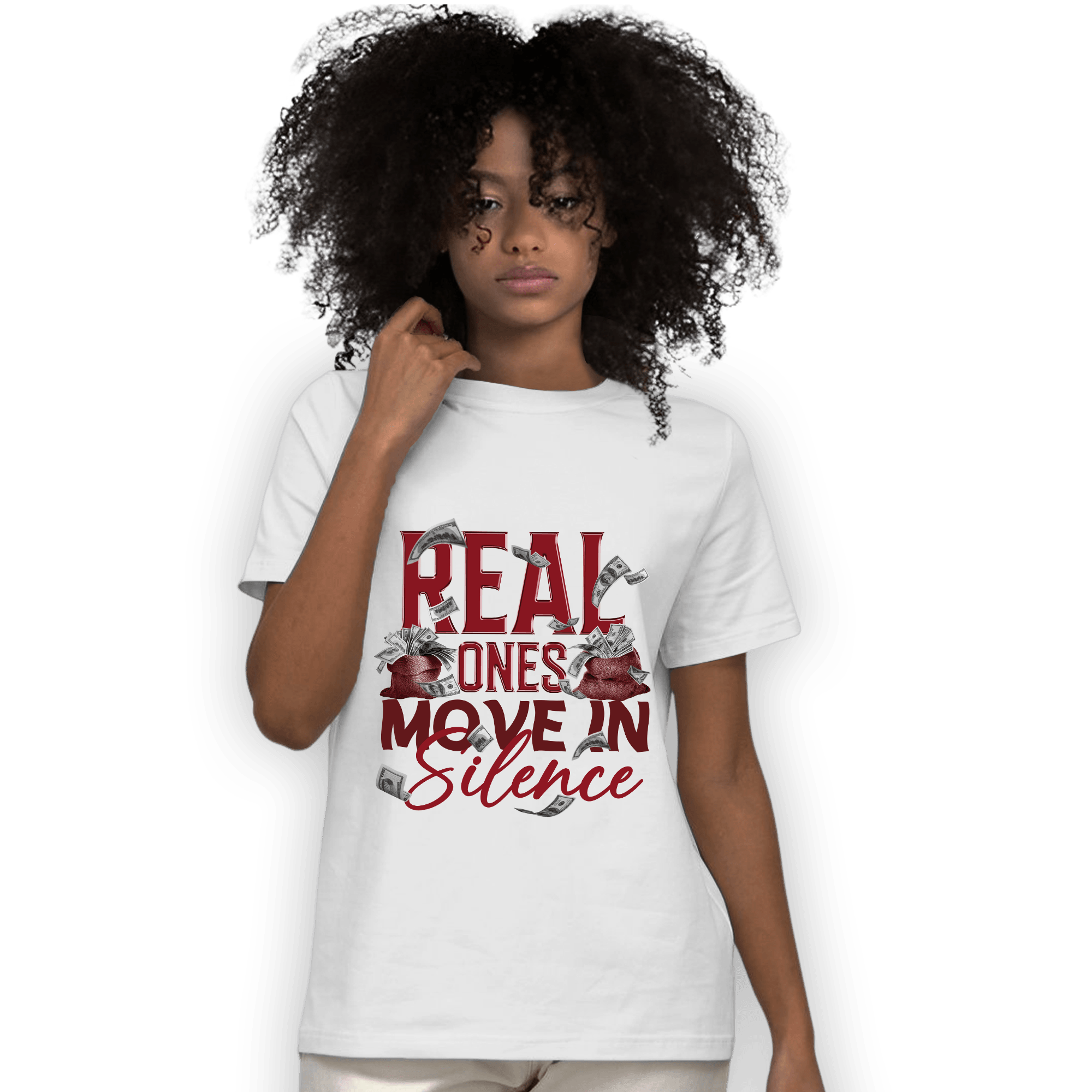 Cherry 12s T Shirt Match Move In Silence Money - NastyJamz