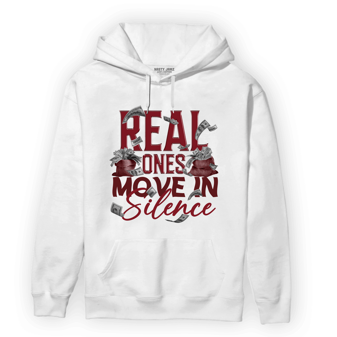 Cherry 12s Hoodie Match Move In Silence Money - NastyJamz