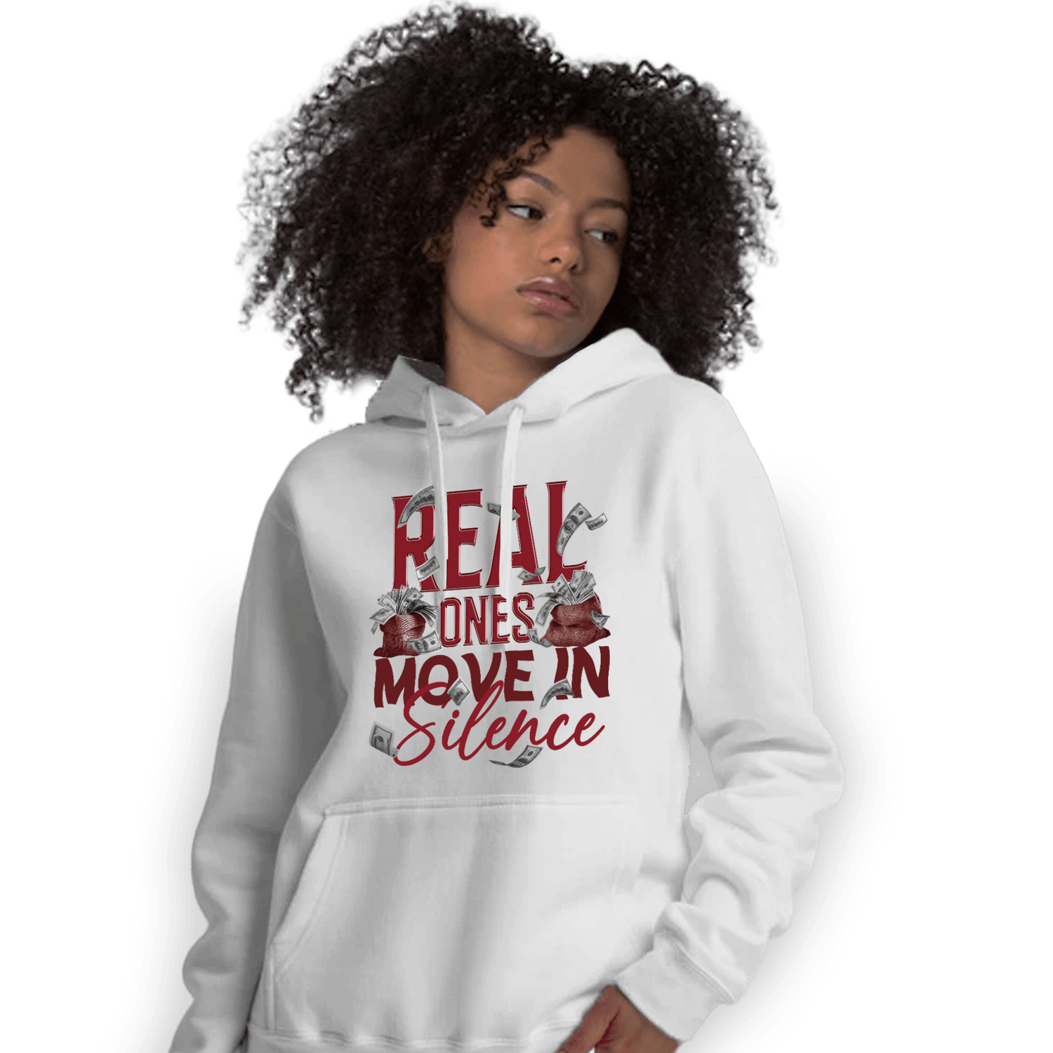 Cherry 12s Hoodie Match Move In Silence Money - NastyJamz