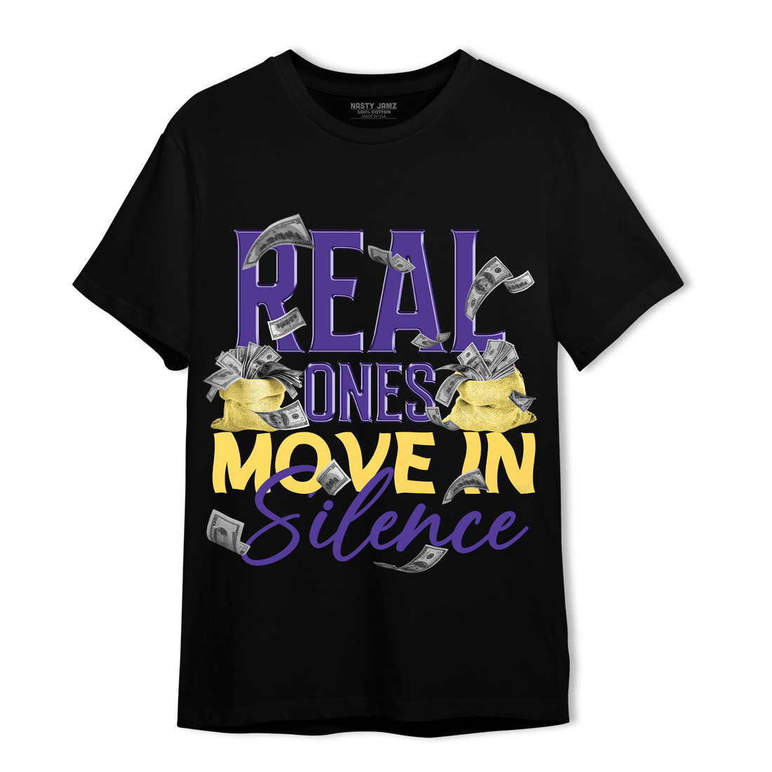 Field Purple 12s T Shirt Match Move In Silence Money - NastyJamz