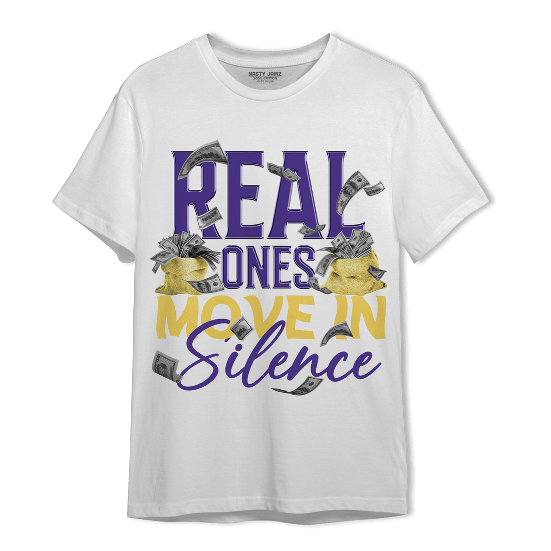 Field Purple 12s T Shirt Match Move In Silence Money - NastyJamz