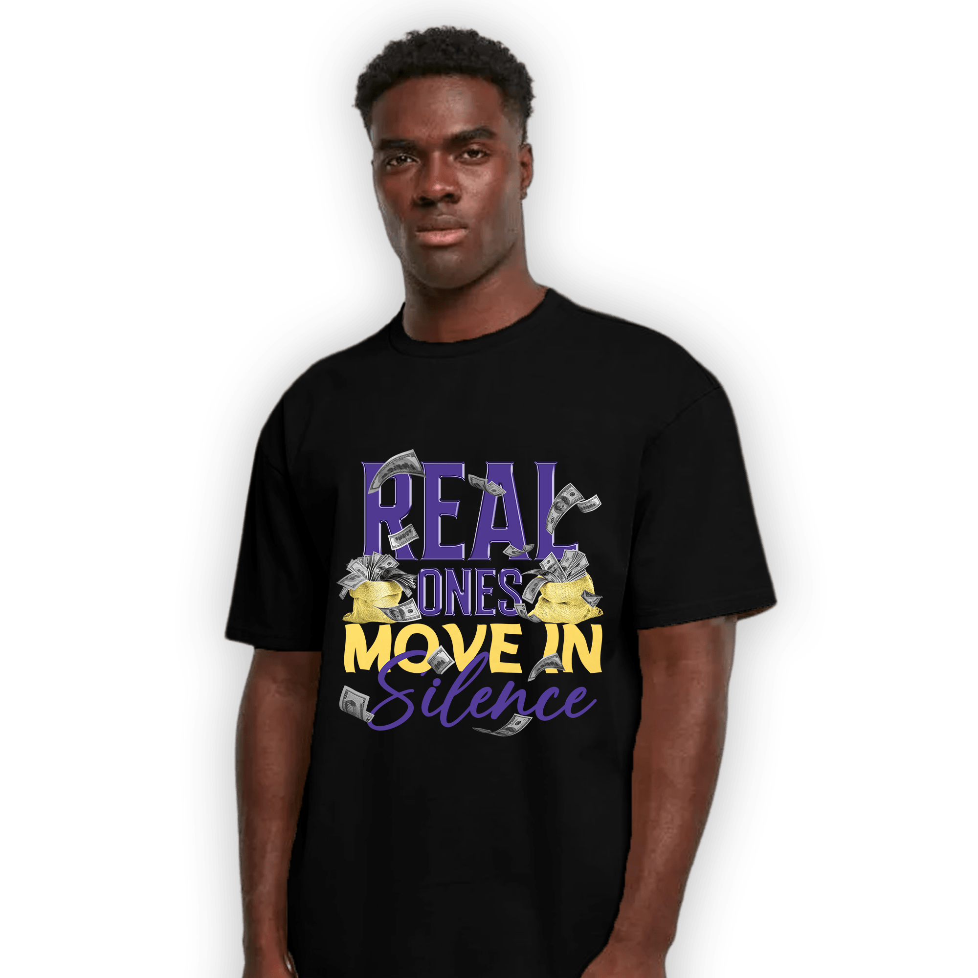 Field Purple 12s T Shirt Match Move In Silence Money - NastyJamz