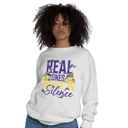 Field Purple 12s Sweatshirt Match Move In Silence Money - NastyJamz