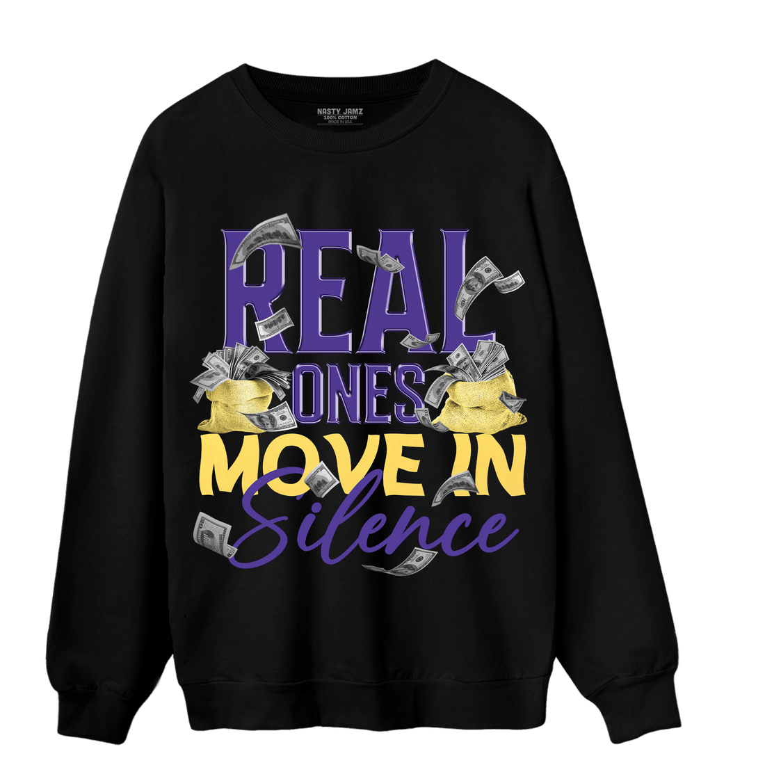 Field Purple 12s Sweatshirt Match Move In Silence Money - NastyJamz