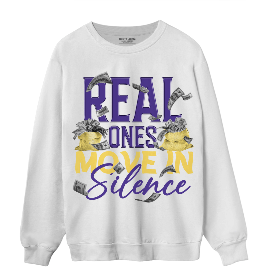 Field Purple 12s Sweatshirt Match Move In Silence Money - NastyJamz