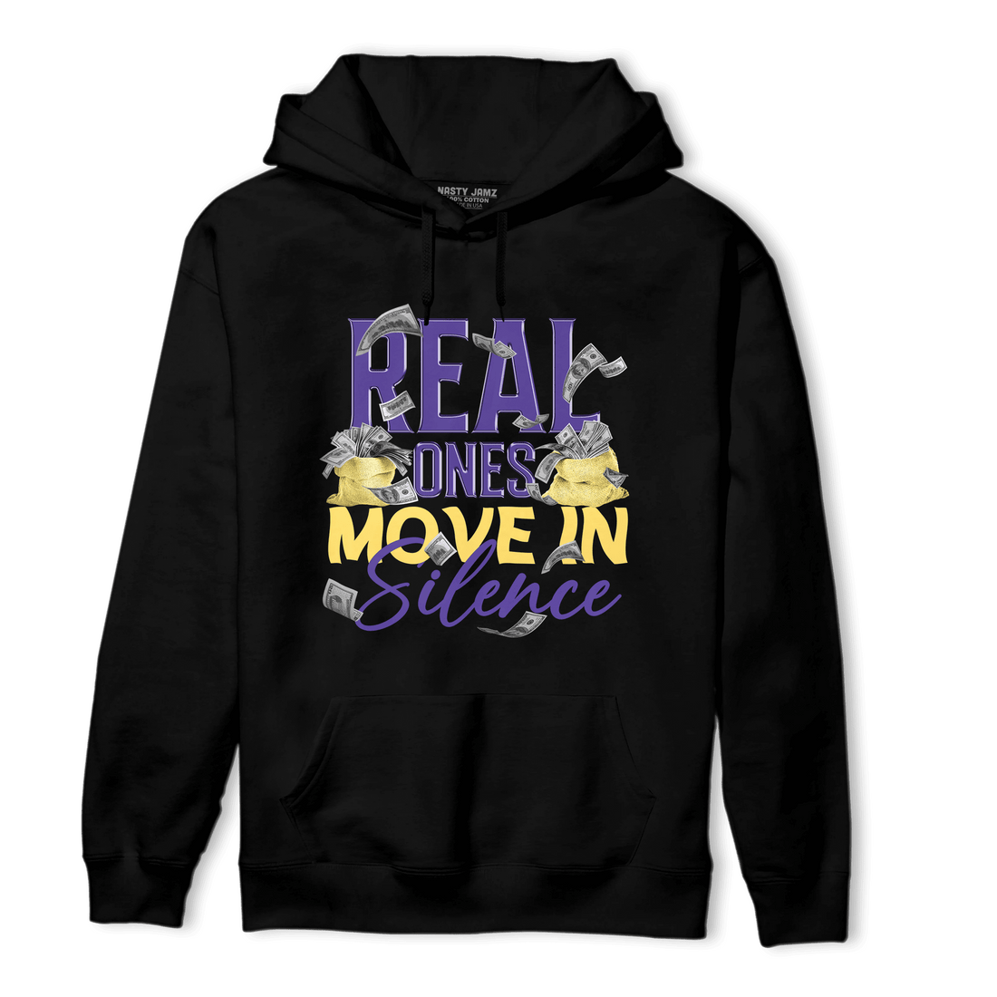 Field Purple 12s Hoodie Match Move In Silence Money - NastyJamz