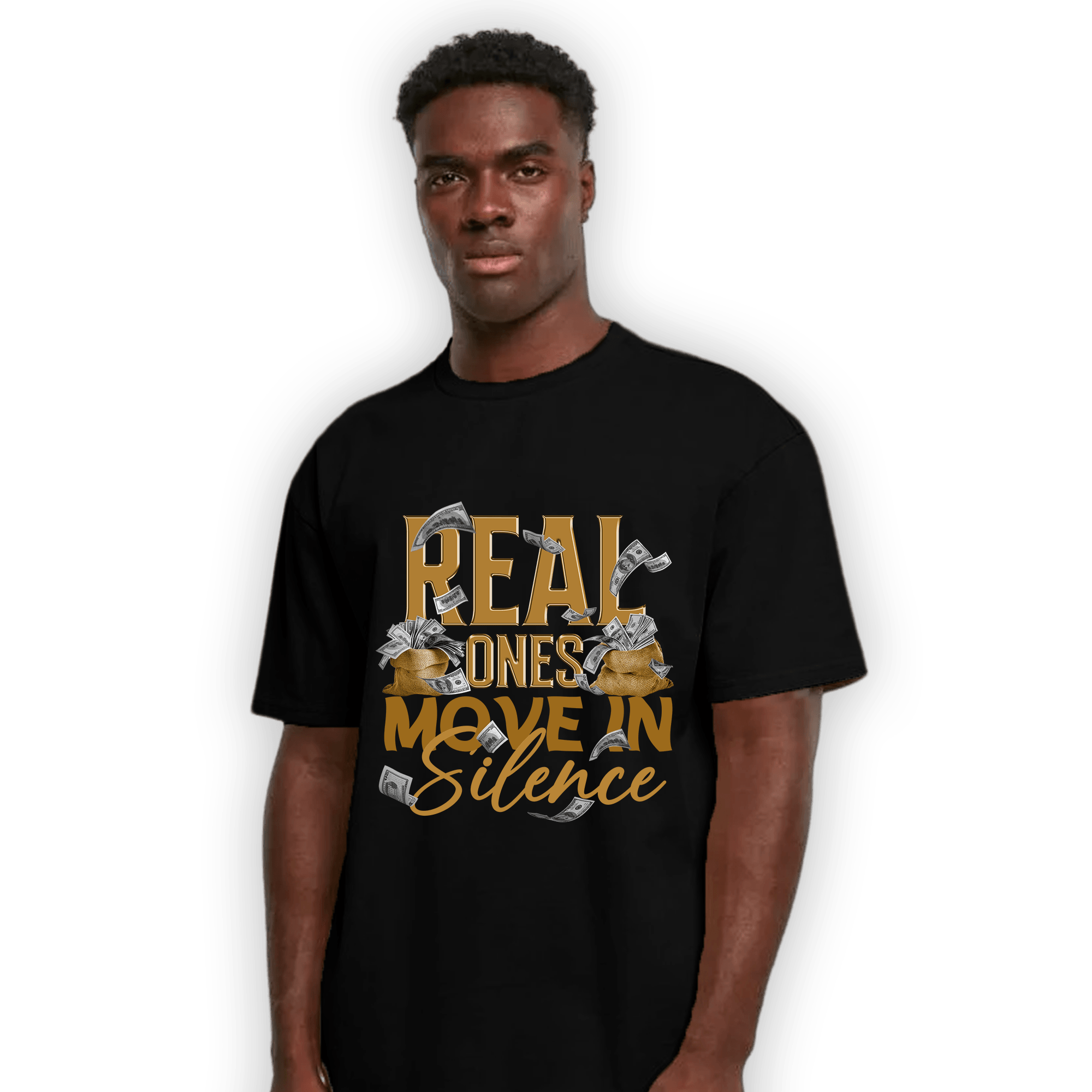 Wheat 13s T Shirt Match Move In Silence Money - NastyJamz
