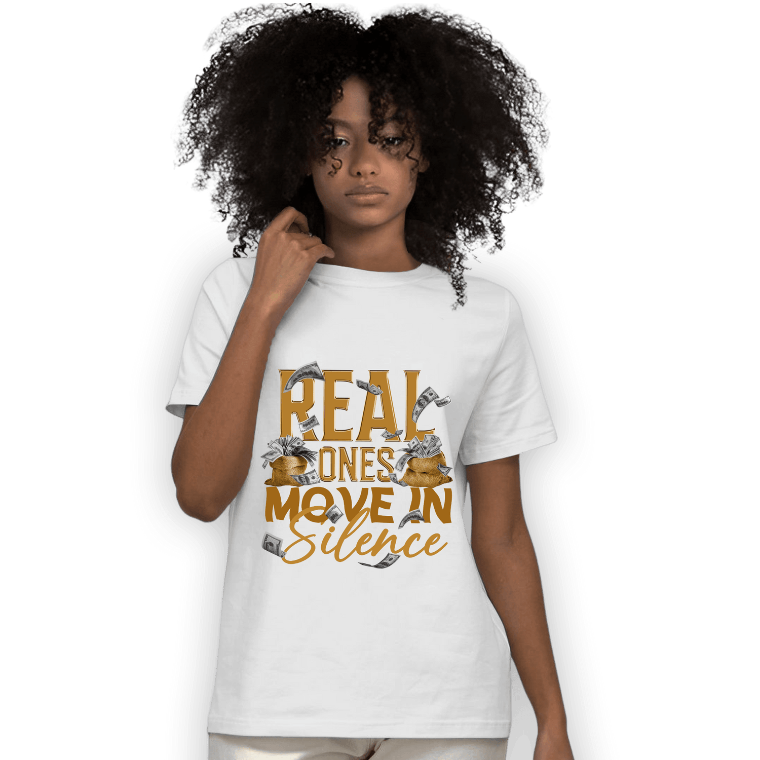 Wheat 13s T Shirt Match Move In Silence Money - NastyJamz