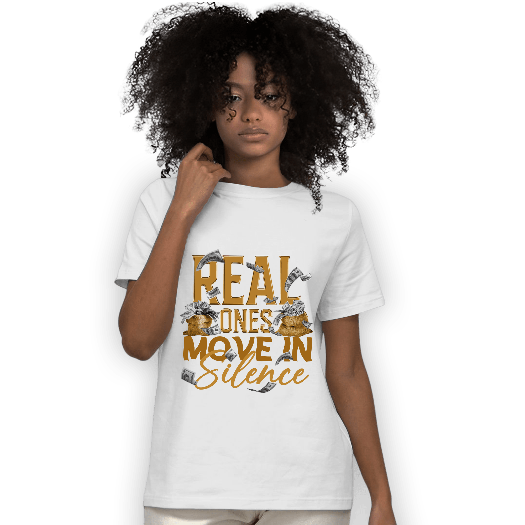Wheat 13s T Shirt Match Move In Silence Money - NastyJamz