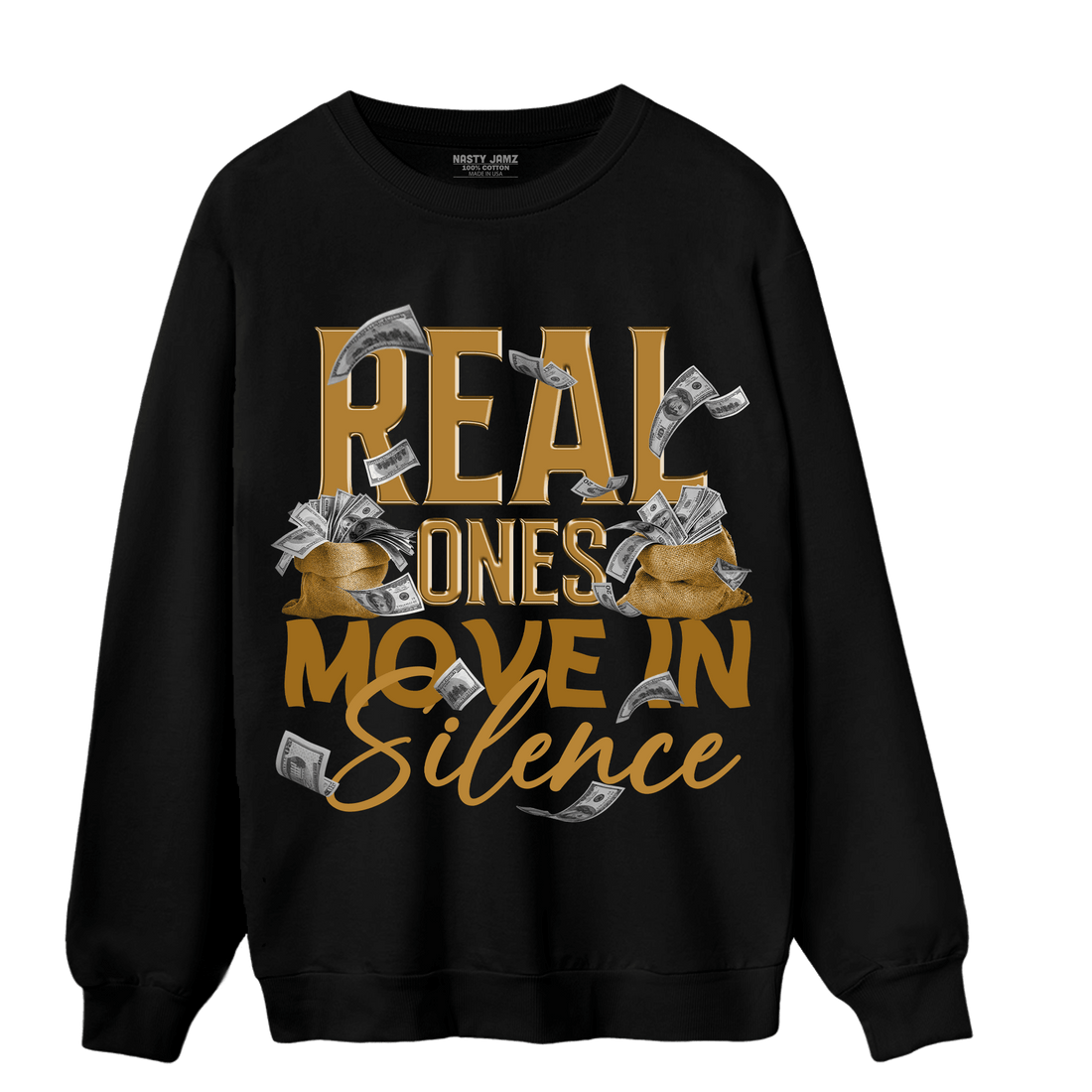 Wheat 13s Sweatshirt Match Move In Silence Money - NastyJamz