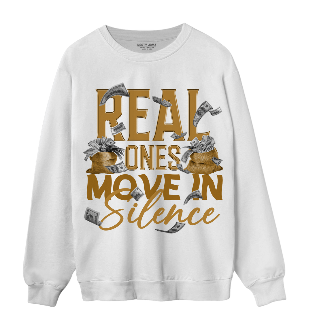 Wheat 13s Sweatshirt Match Move In Silence Money - NastyJamz