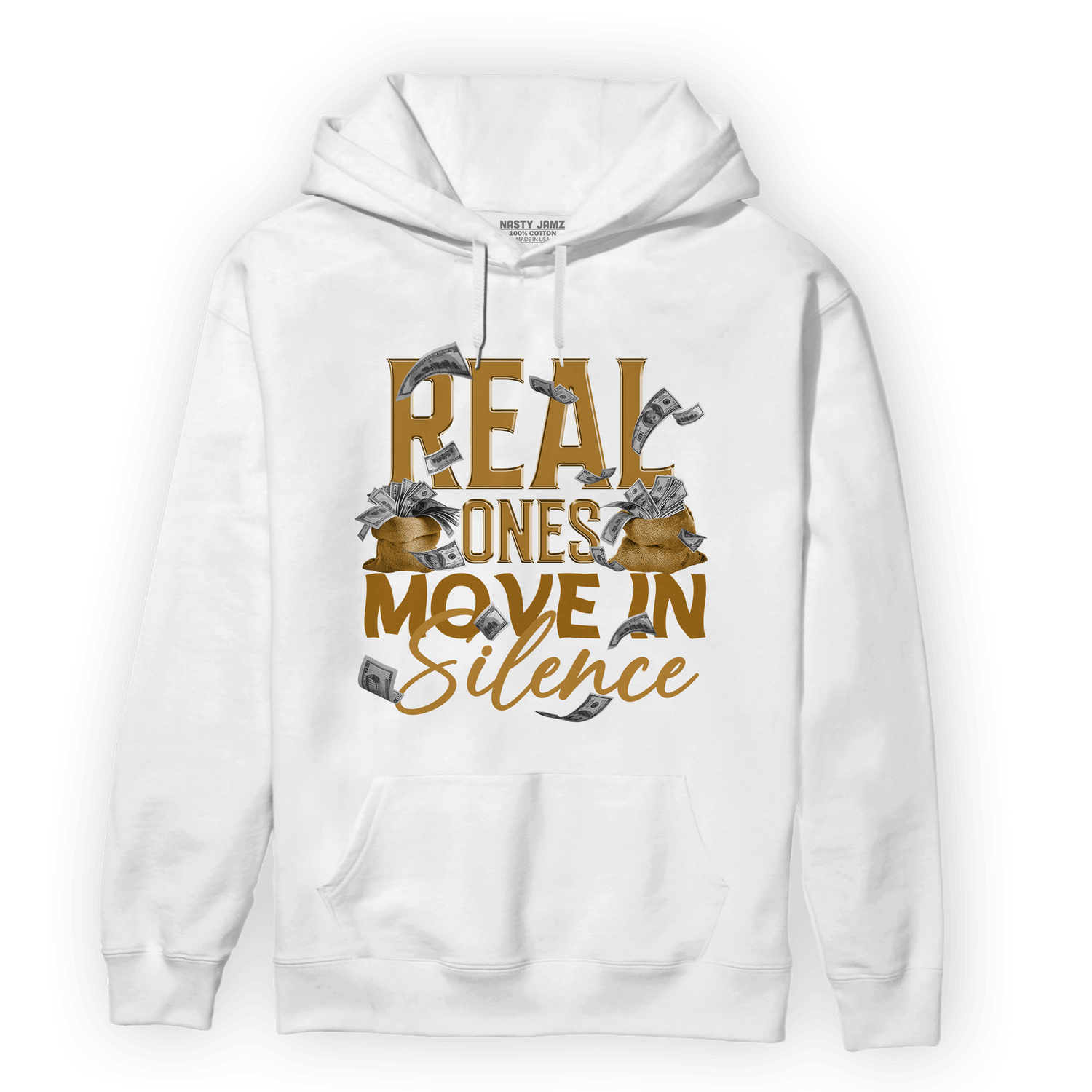 Wheat 13s Hoodie Match Move In Silence Money - NastyJamz