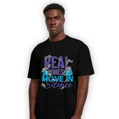 Aqua 6s T Shirt Match Move In Silence Money - NastyJamz