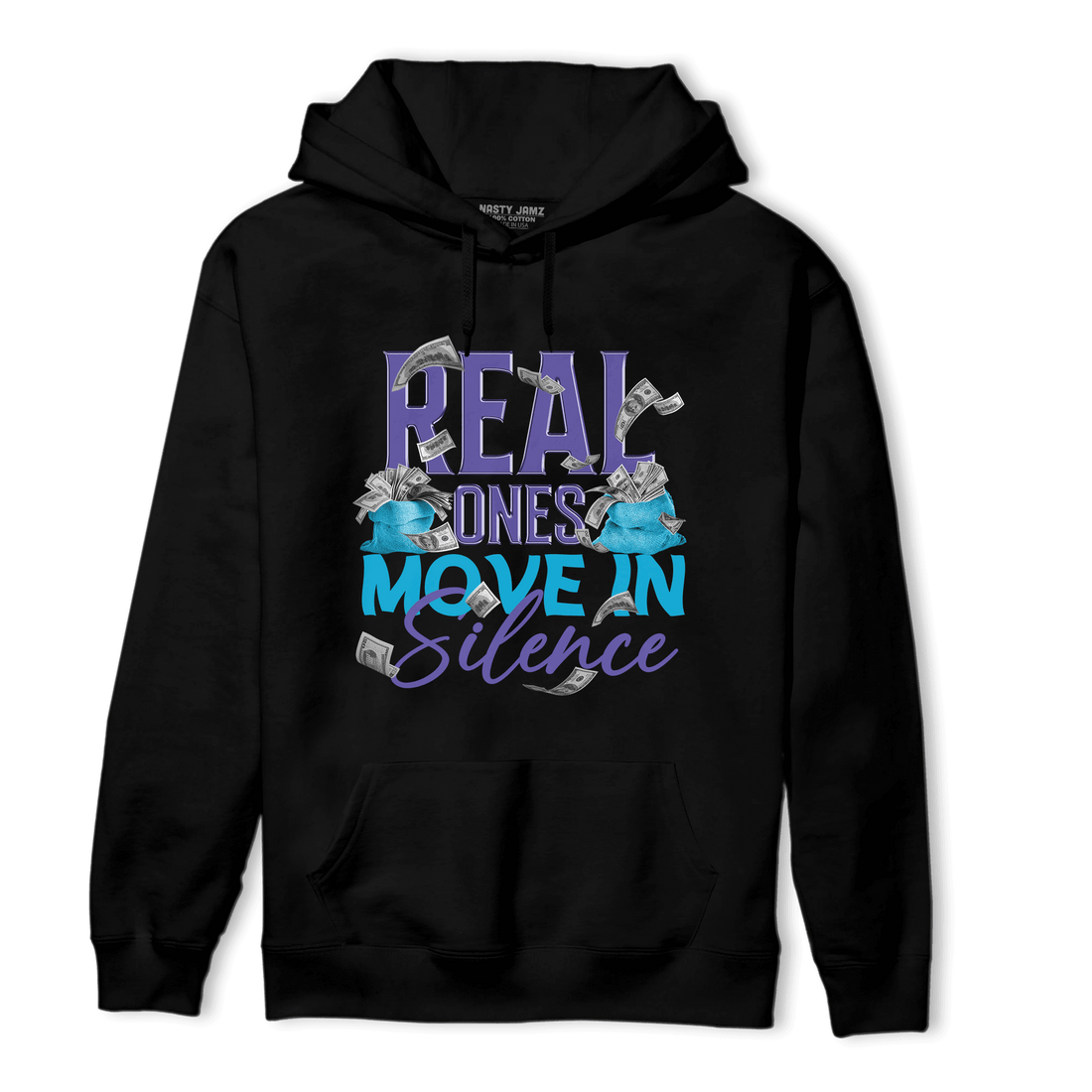 Aqua 6s Hoodie Match Move In Silence Money - NastyJamz