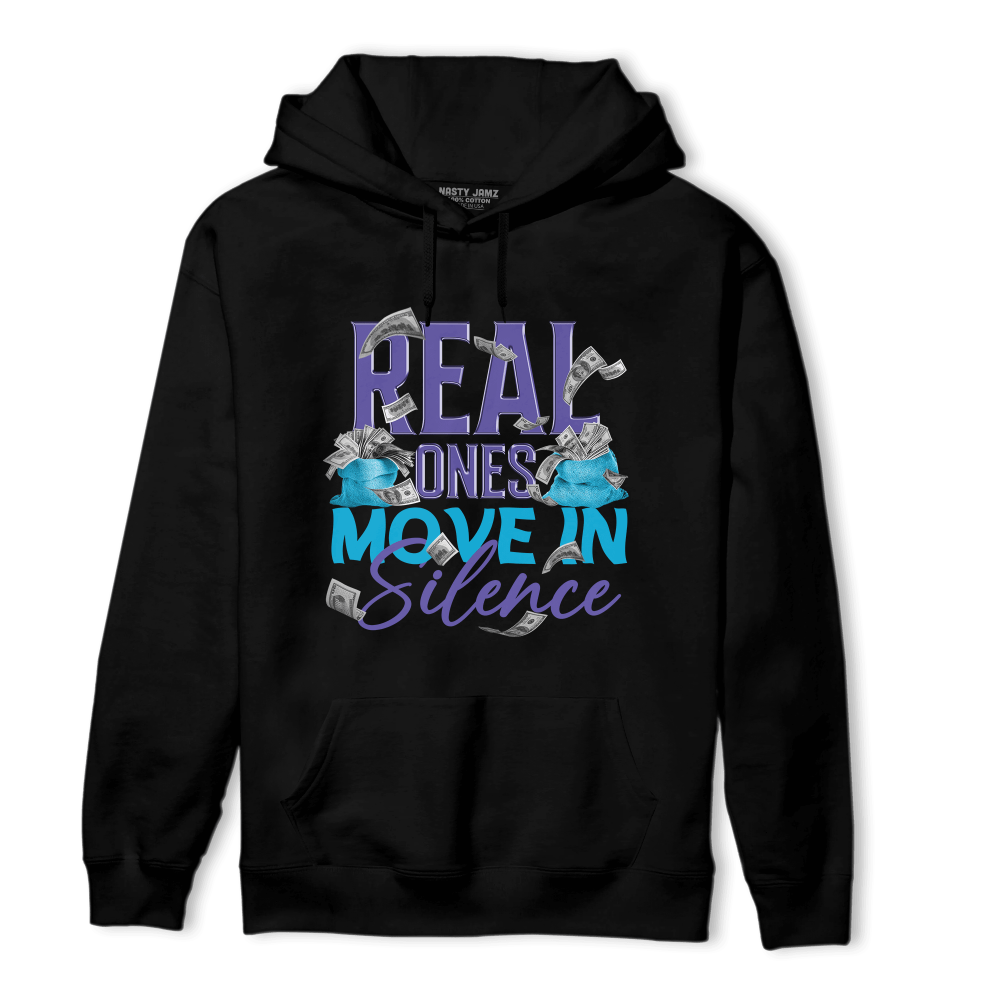 Aqua 6s Hoodie Match Move In Silence Money - NastyJamz