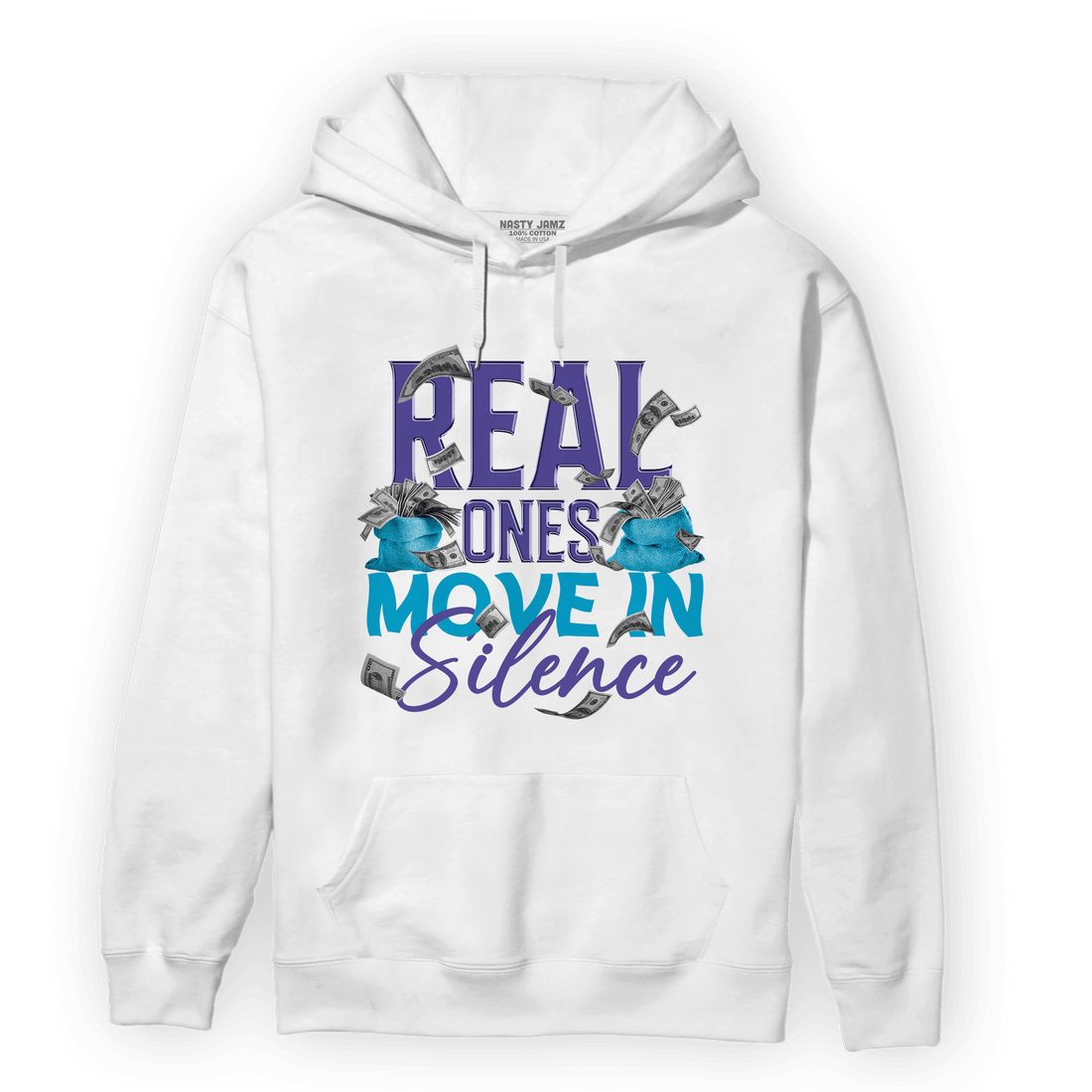 Aqua 6s Hoodie Match Move In Silence Money - NastyJamz