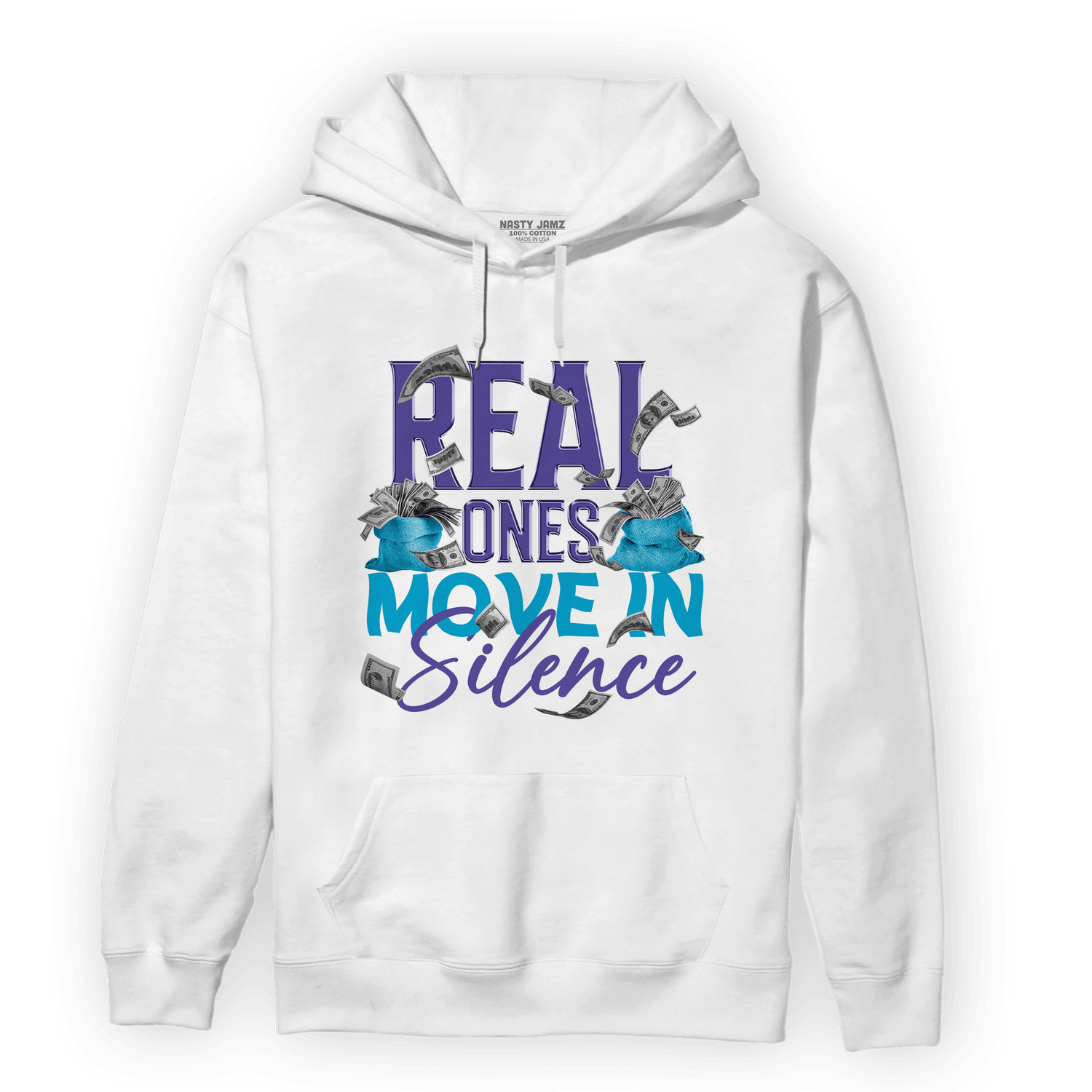 Aqua 6s Hoodie Match Move In Silence Money - NastyJamz