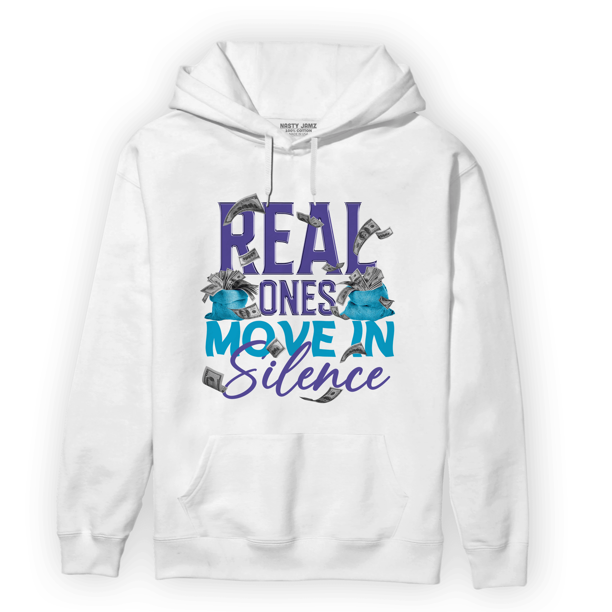 Aqua 6s Hoodie Match Move In Silence Money - NastyJamz