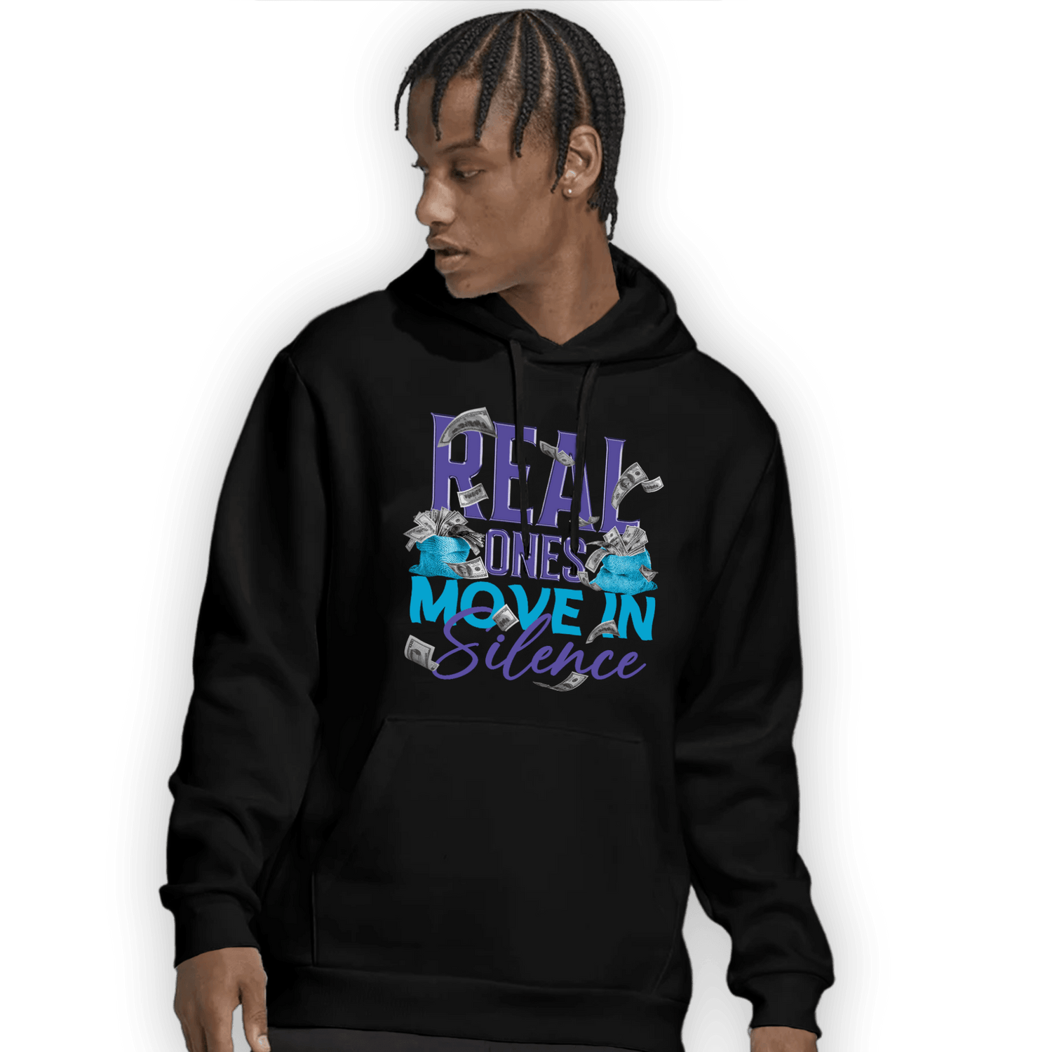 Aqua 6s Hoodie Match Move In Silence Money - NastyJamz