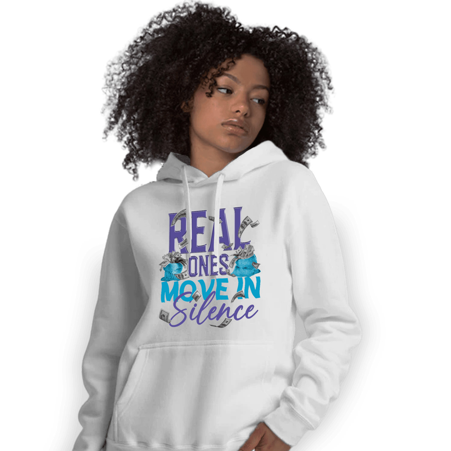 Aqua 6s Hoodie Match Move In Silence Money - NastyJamz