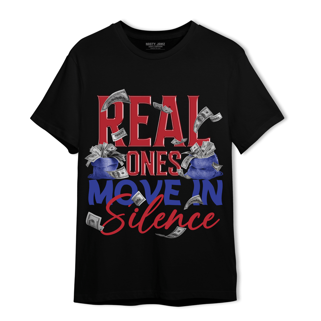 Playoffs 8s T Shirt Match Move In Silence Money - NastyJamz