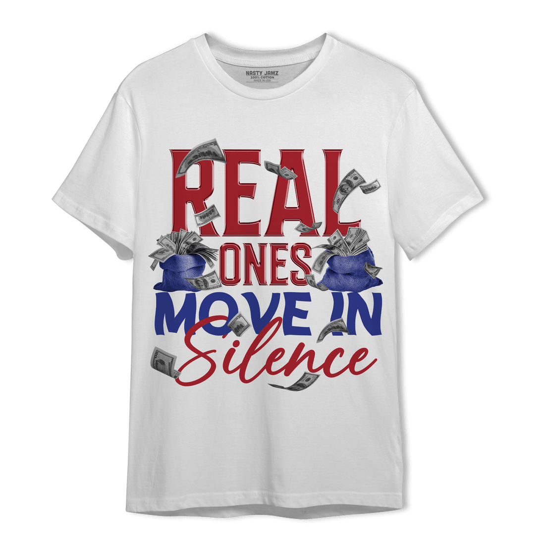 Playoffs 8s T Shirt Match Move In Silence Money - NastyJamz
