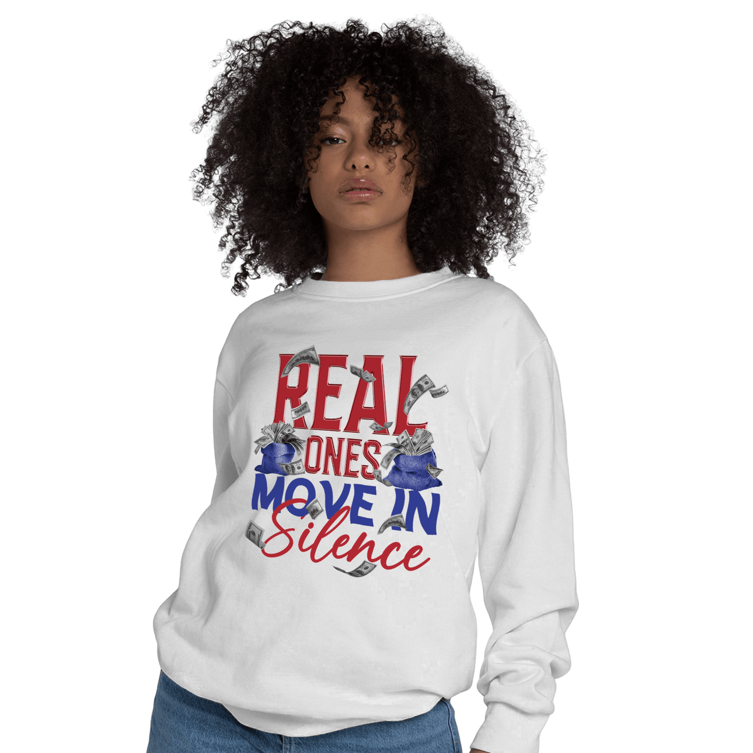 Playoffs 8s Sweatshirt Match Move In Silence Money - NastyJamz