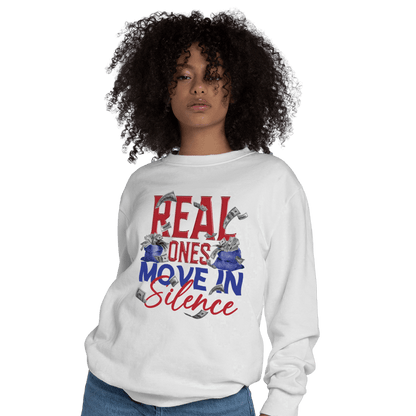 Playoffs 8s Sweatshirt Match Move In Silence Money - NastyJamz