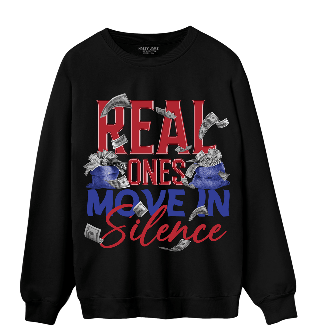Playoffs 8s Sweatshirt Match Move In Silence Money - NastyJamz