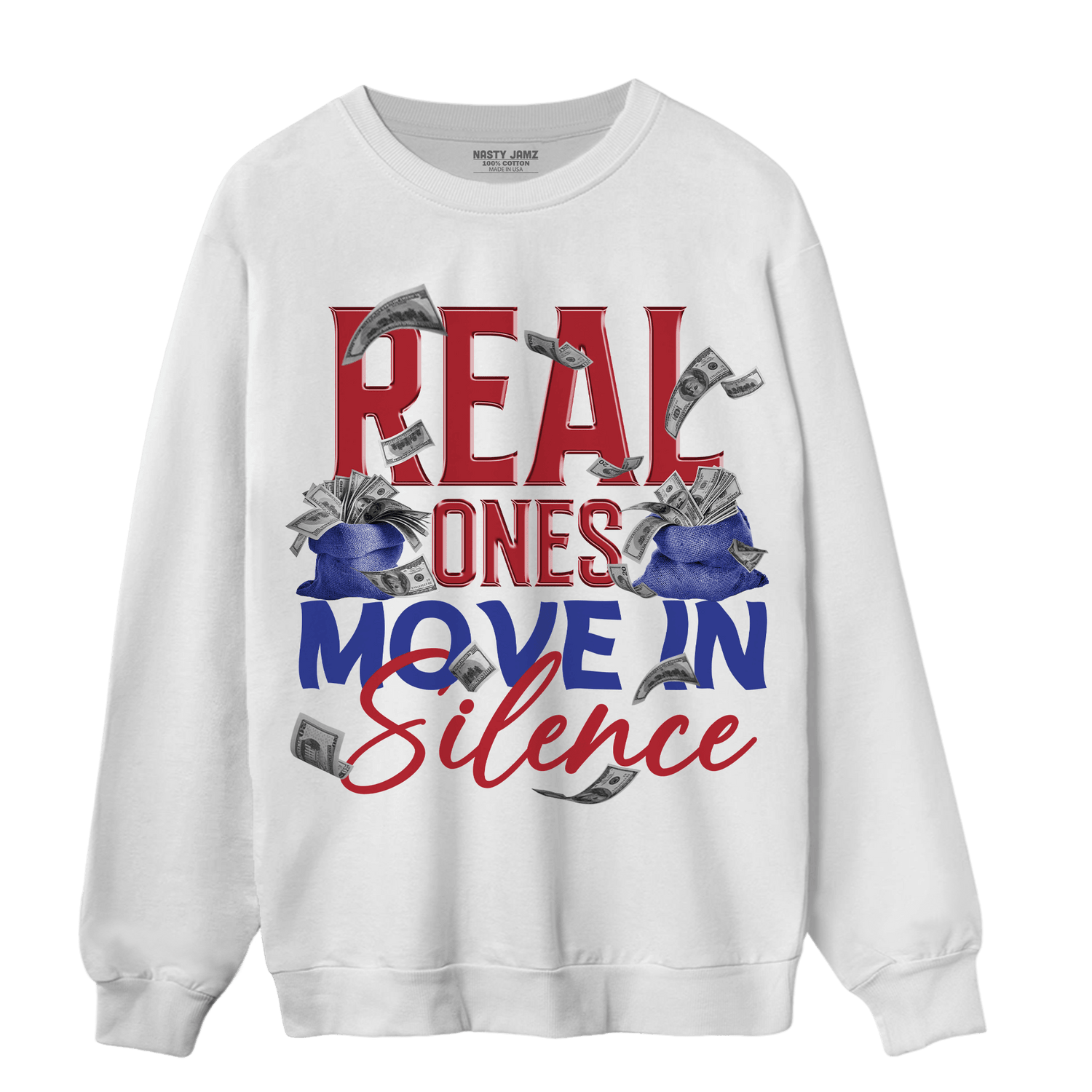 Playoffs 8s Sweatshirt Match Move In Silence Money - NastyJamz