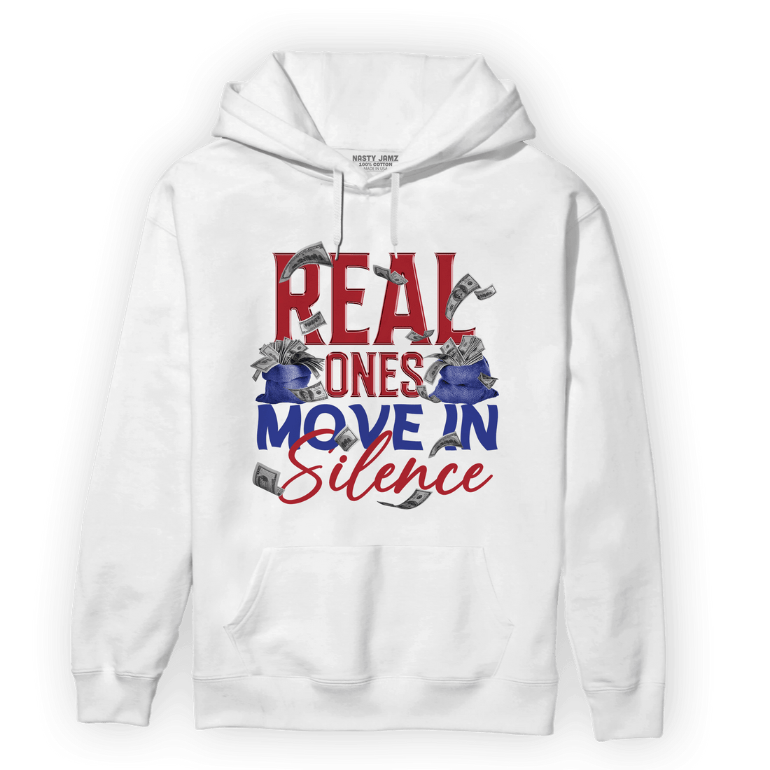 Playoffs 8s Hoodie Match Move In Silence Money - NastyJamz
