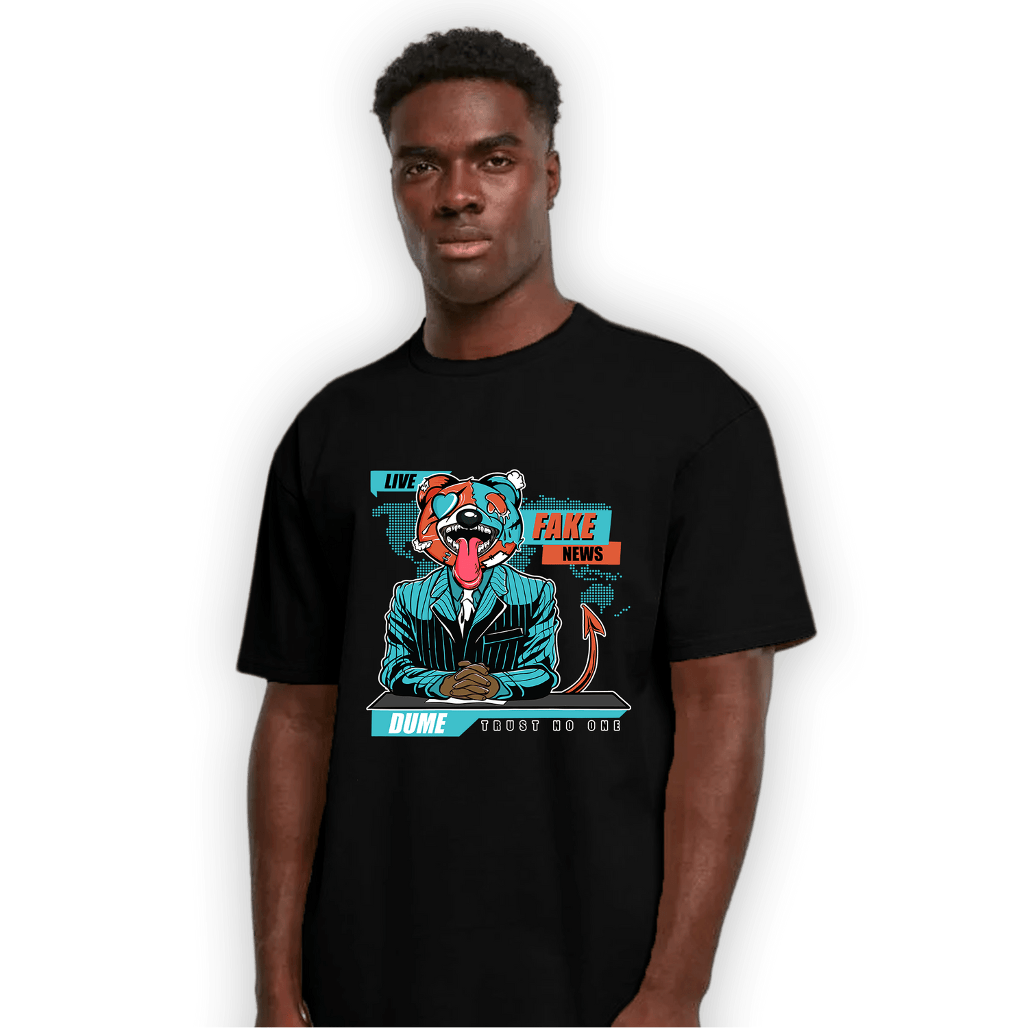 Dunk Low Dolphins T Shirt Match News Presenter BER - NastyJamz