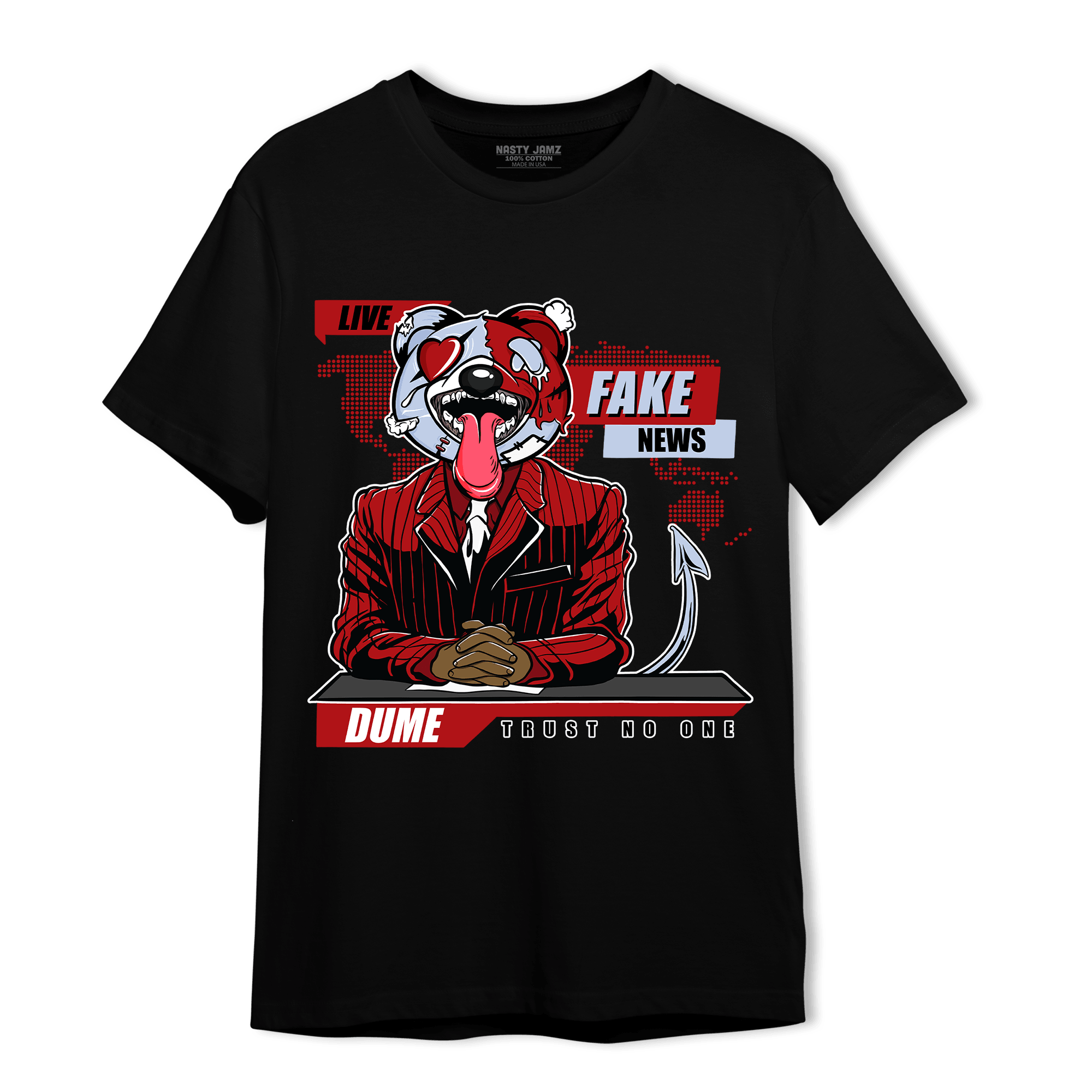 Cherry 11s T Shirt Match News Presenter BER - NastyJamz